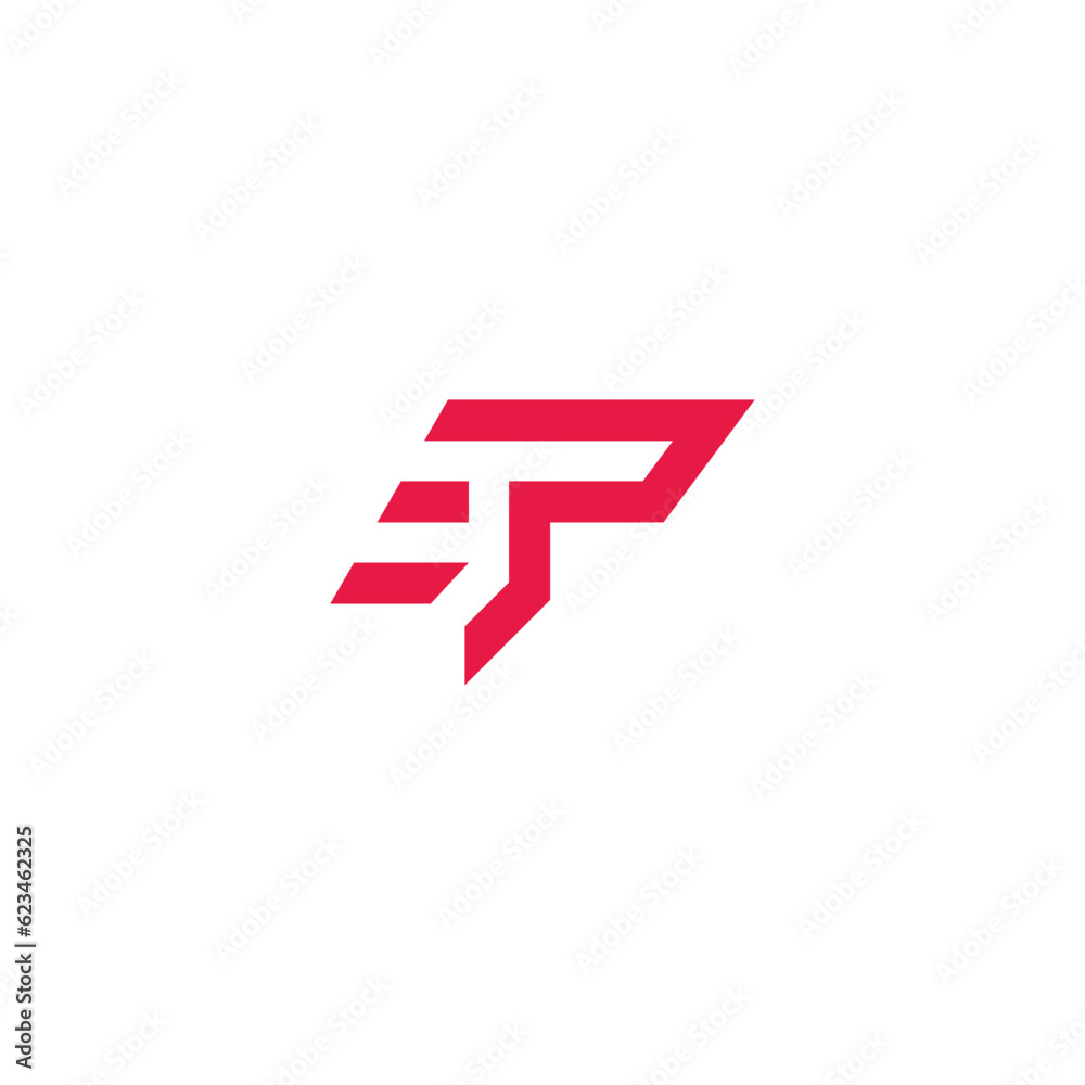 letter p run motion fast logo vector - obrazy, fototapety, plakaty 