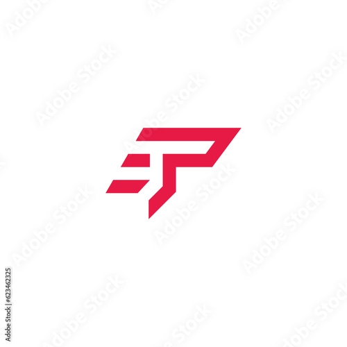 letter p run motion fast logo vector photo