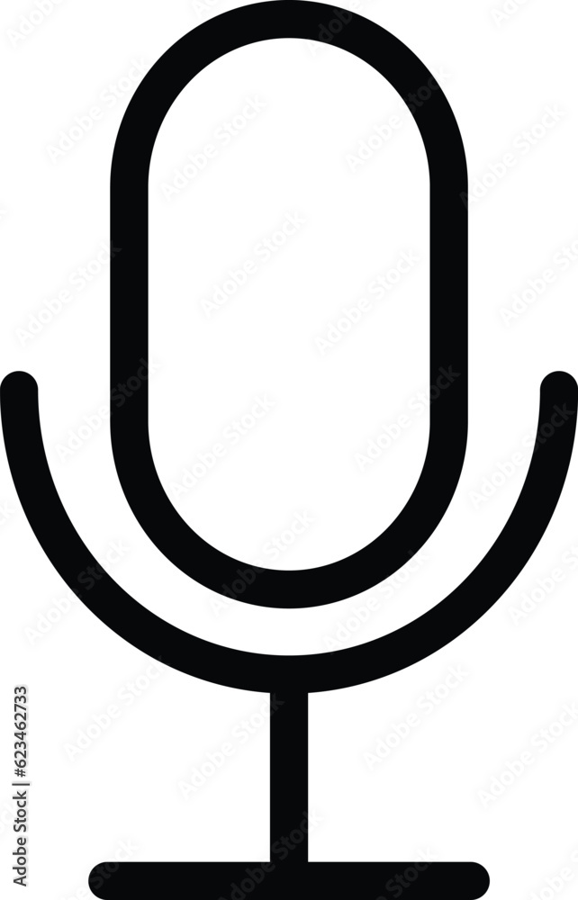 Microphone icon vector in trendy style isolated on white background . Mic icon