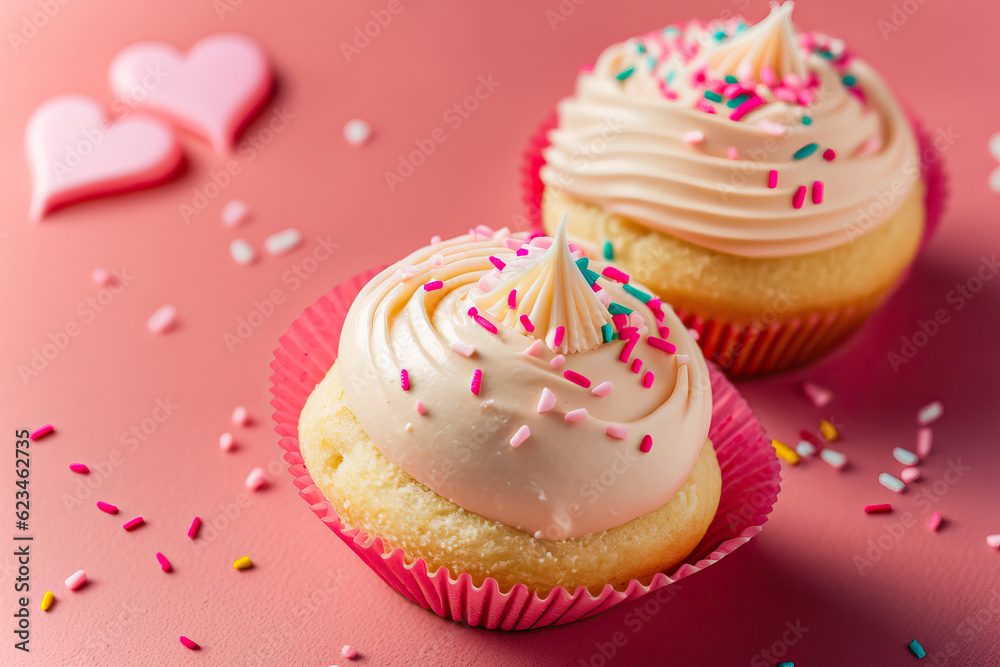 cupcake with pink frosting,Vanilla cupcakes on a pink background topped with cream,cupcakes with pink frosting,cupcakes with pink frosting and sprinkles cupcake with pink frosting,Vanilla cupcakes on a pink background topped with cream,cupcakes with pink frosting,cupcakes with pink frosting and sprinkles