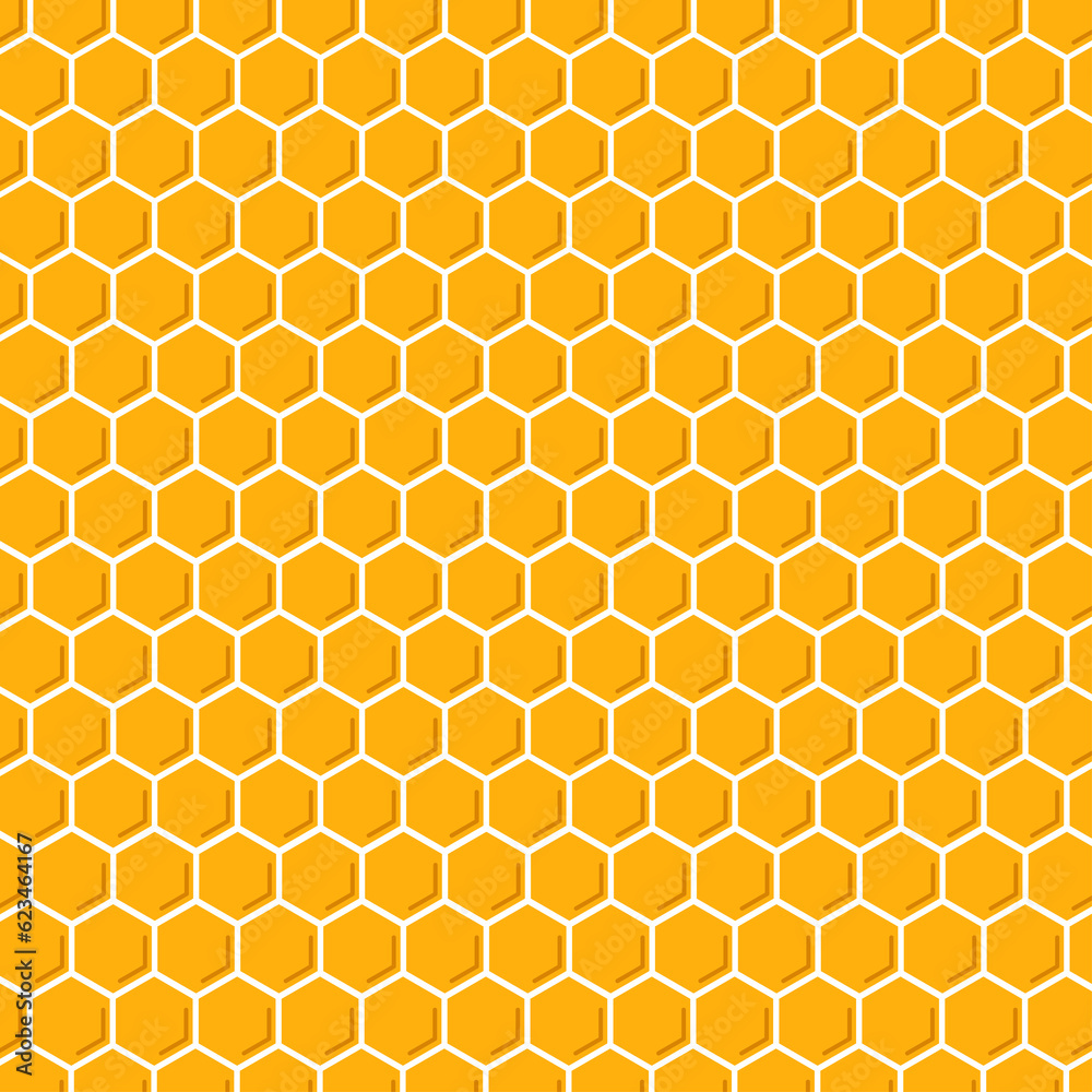 Abstract seamless geometric background of honeycombs, vector pattern. Abstract seamless geometric background of honeycombs, vector pattern.