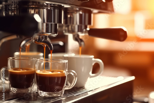 Coffee Delights: Close-Up Views of Rich Espresso Crema, café expresso, cafézinho, generative ai
