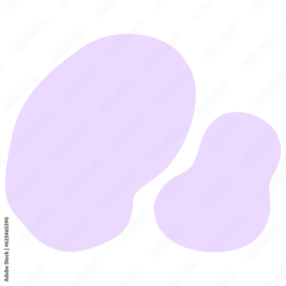 Organic Blob Shape Purple Minimalist