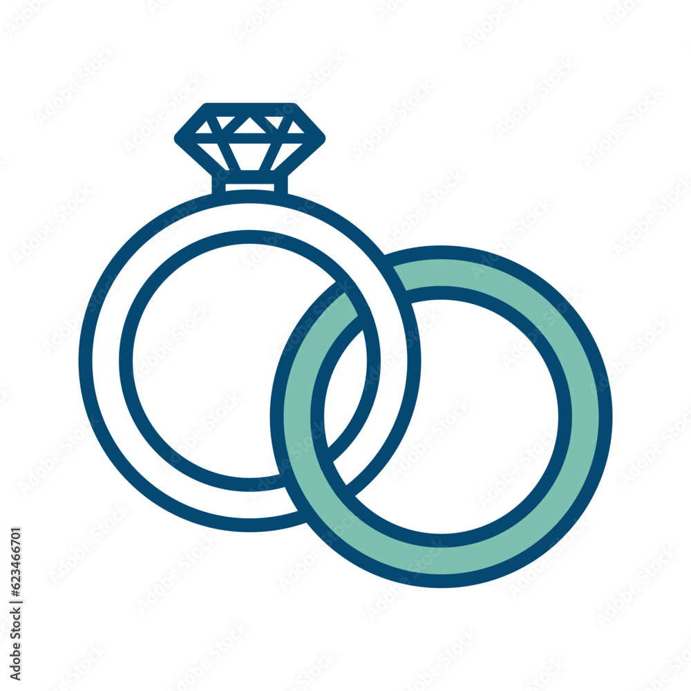 wedding ring icon vector design template in white background wedding ring icon vector design template in white background