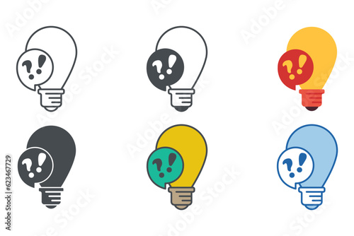 Quiz Icon symbol template for graphic and web design collection logo vector illustration