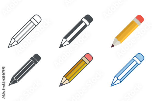 Pencil Icon symbol template for graphic and web design collection logo vector illustration