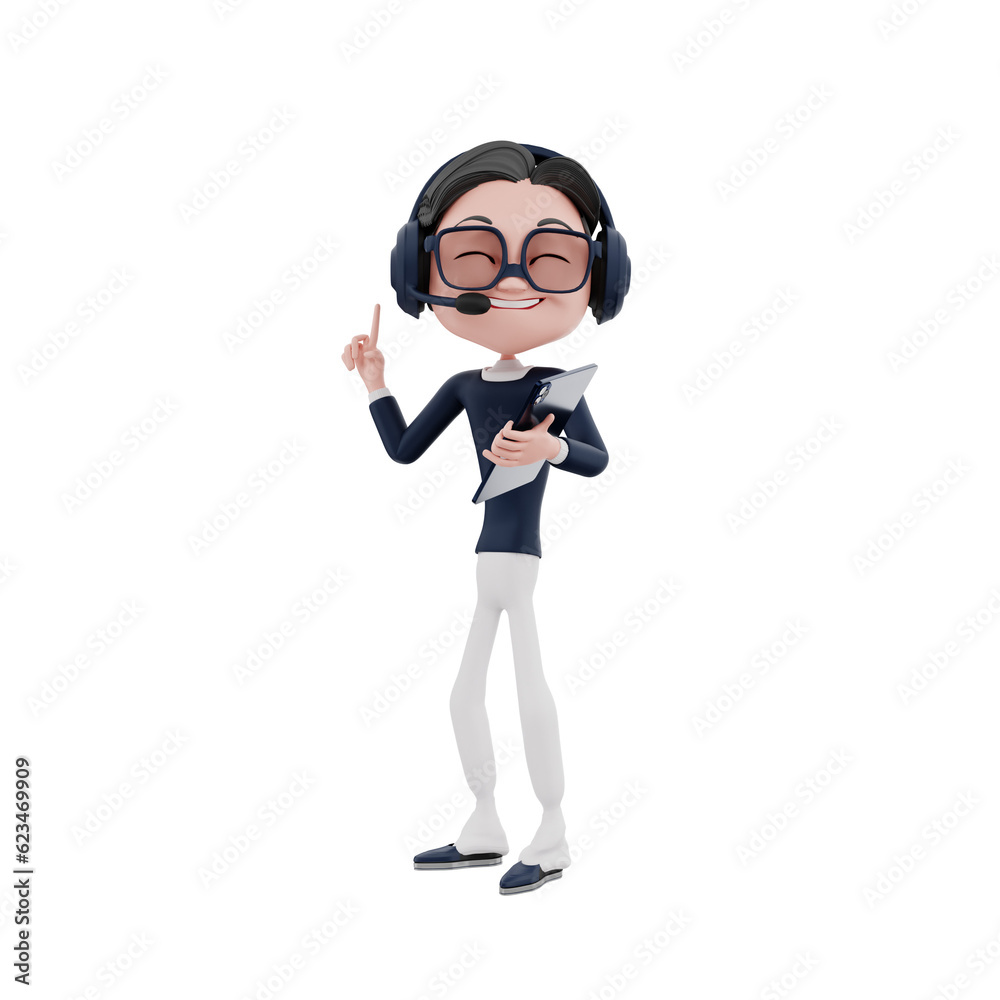 3d Character Customer Service Illustration 3d Character Customer Service Illustration