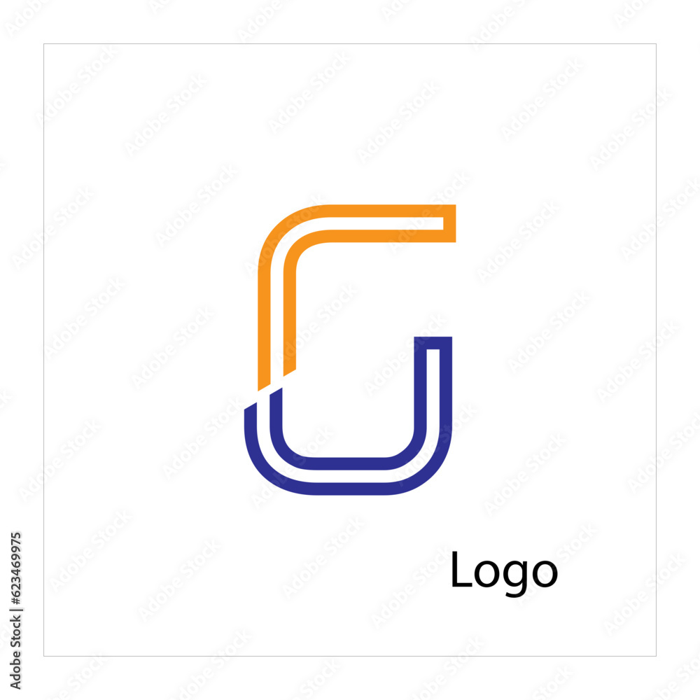 Initial  letter luxury beauty flourishes ornament monogram logo Swoosh Letter Logo Design for business and company identity. Water Wave Logo with modern trendy