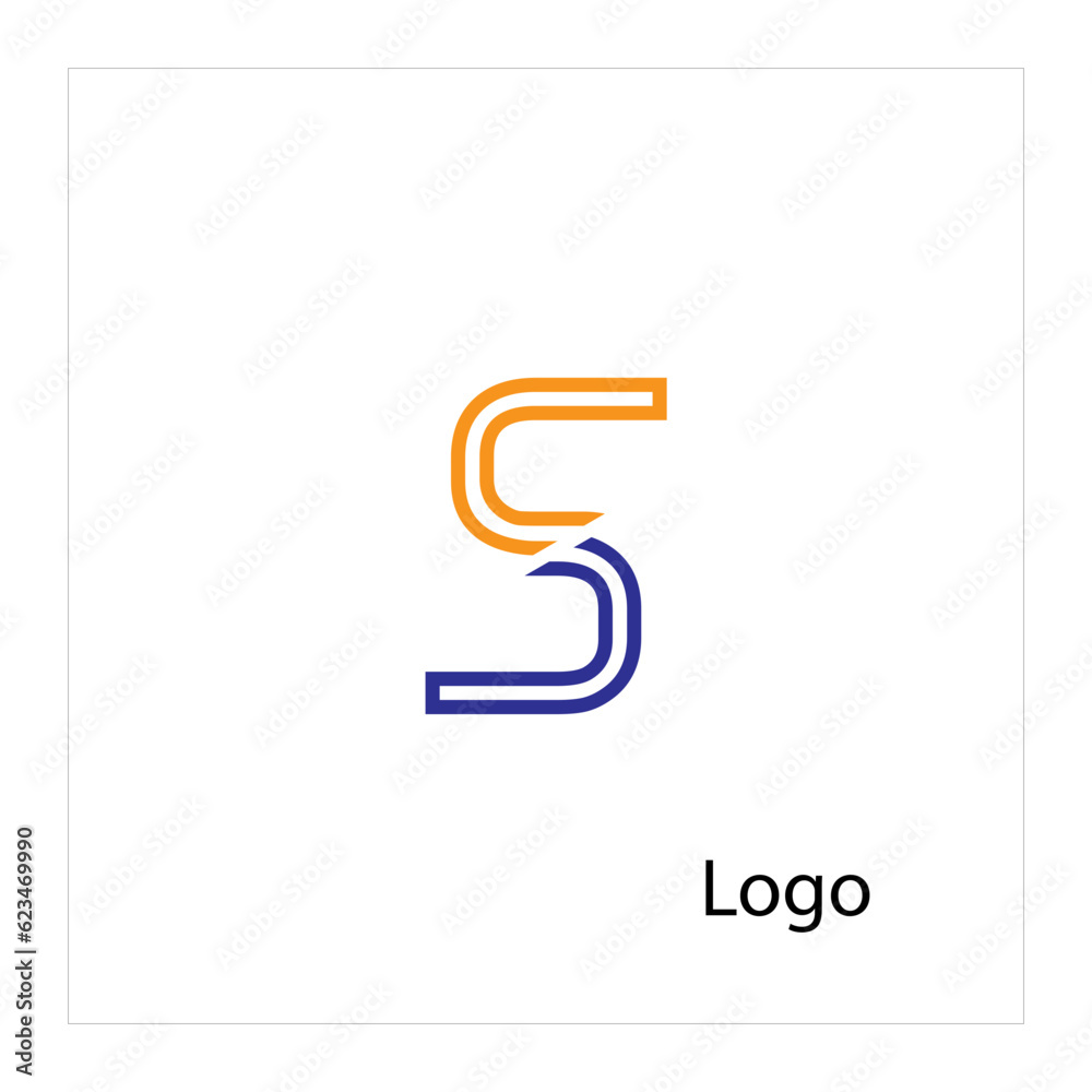 Initial  letter luxury beauty flourishes ornament monogram logo Swoosh Letter Logo Design for business and company identity. Water Wave Logo with modern trendy