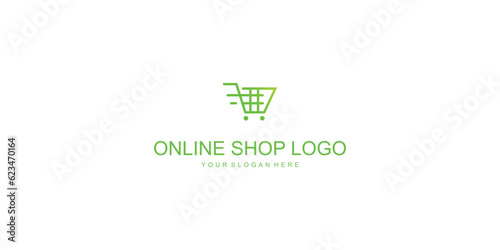 Online shop logo designs with the latest premium vector styles