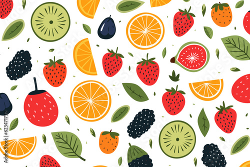 mix fruits pattern png 