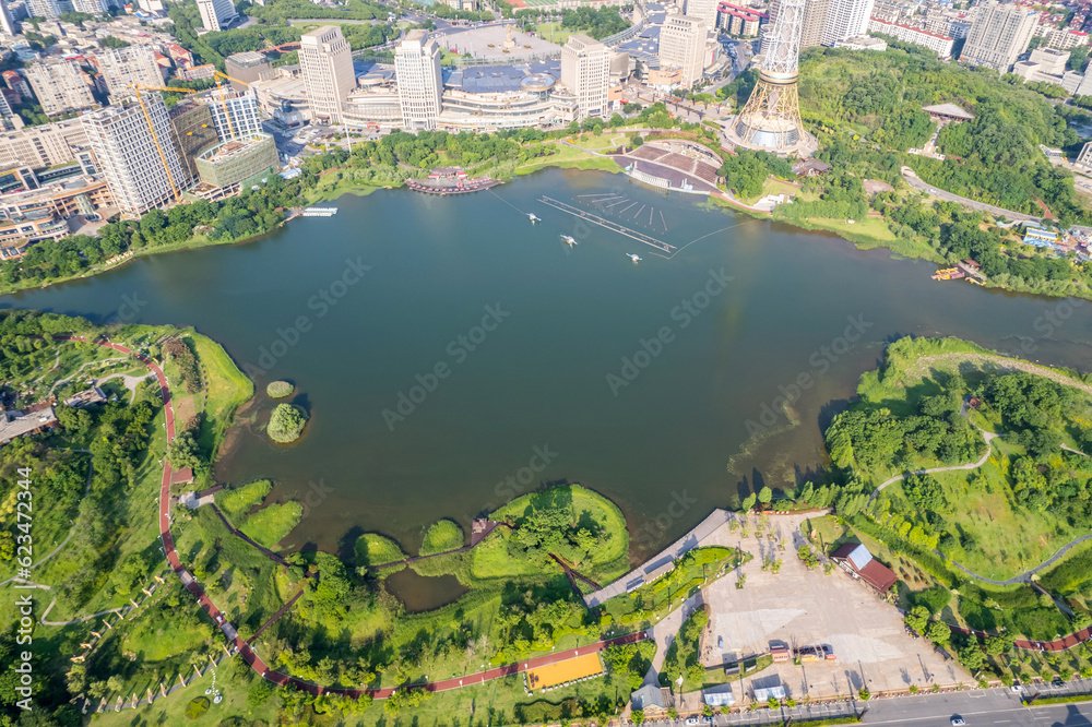 Scenery of Shennong Lake in Zhuzhou City, China