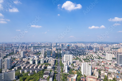 Scenery of central axis of Zhuzhou City  Hunan Province  China