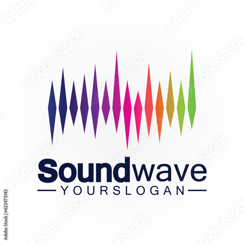 Sound wave logo and symbol vector