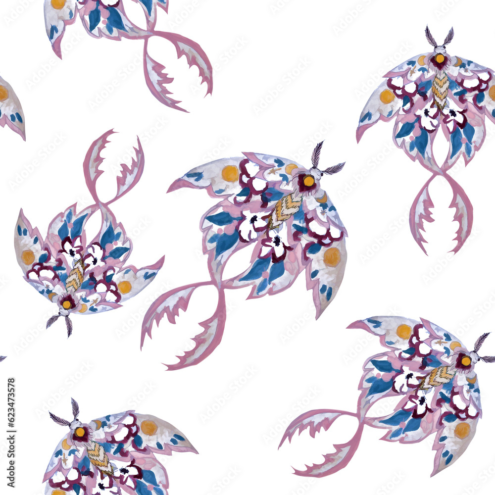 Obraz premium very bright butterflies on a white background 