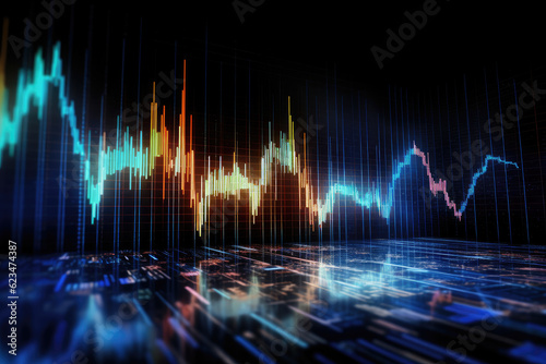 stock market information technology concept illustration