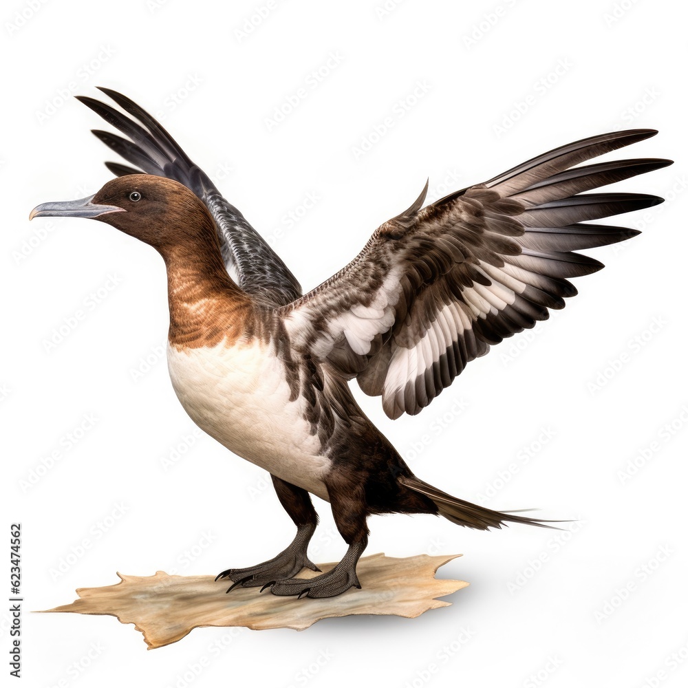 Audubons shearwater bird isolated on white. Generative AI Audubons shearwater bird isolated on white. Generative AI