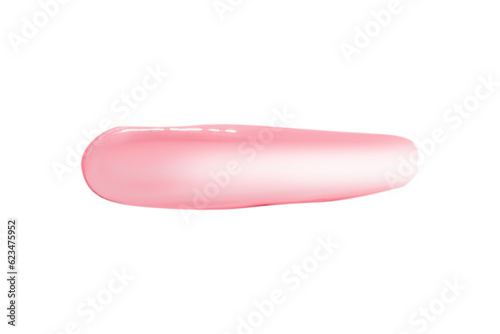 Pastel colored pink paint stroke. On a blank background. PNG