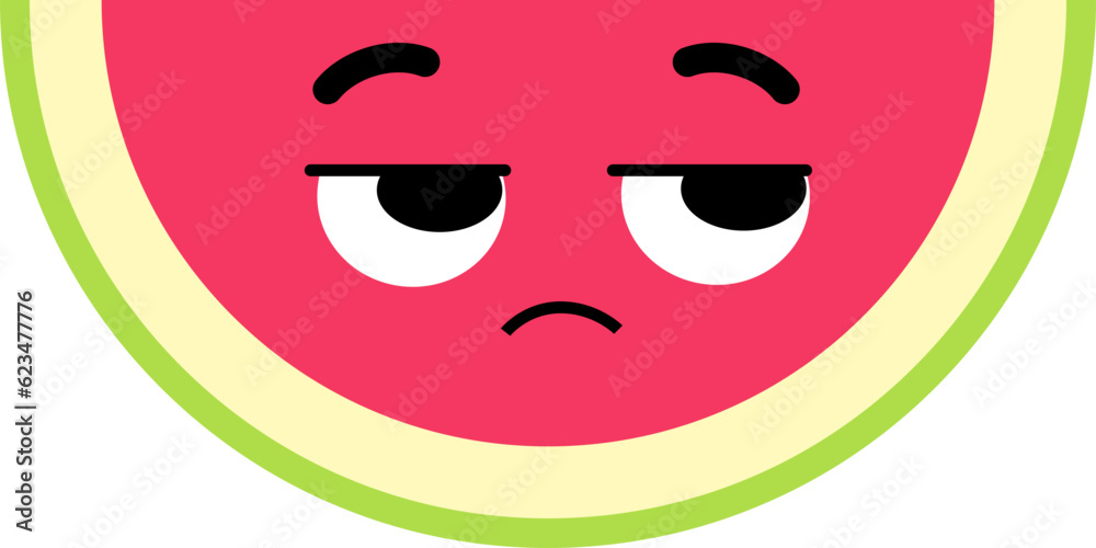 Watermelon Face Looking Right Mistrust Watermelon Face Looking Right Mistrust