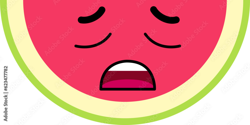 Obraz premium Watermelon Face Over Sigh