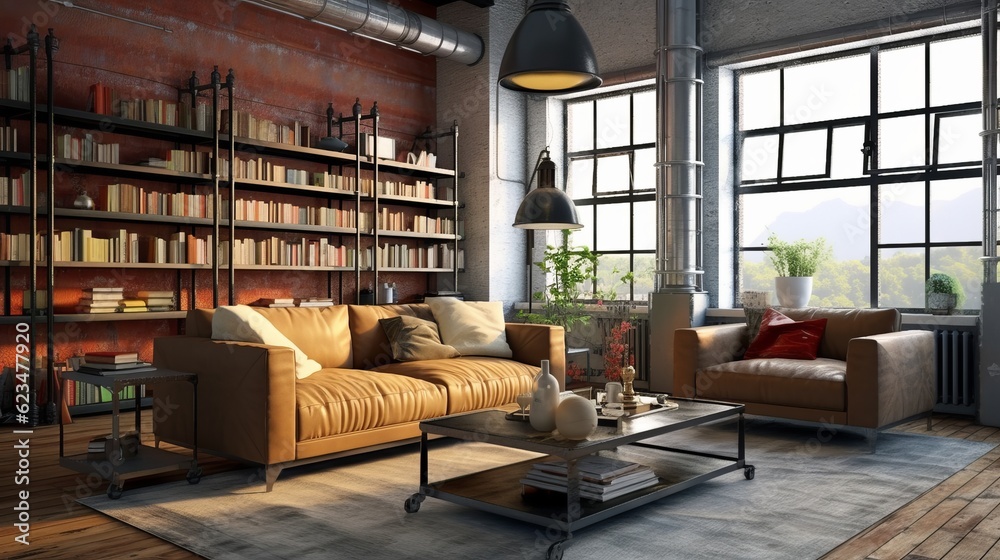 View of Apartment beautiful showcase interior design Living area in loft modern ...