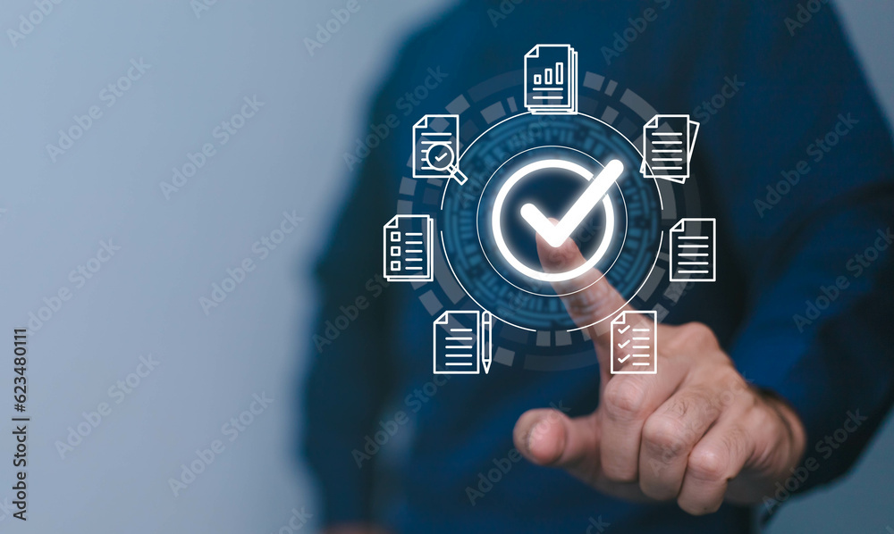 Quality management with Quality Assurance or QA and Quality Control or QC and improvement. Standardization, certification concept. Compliance to regulations and standards. Concept with manager. Quality management with Quality Assurance or QA and Quality Control or QC and improvement. Standardization, certification concept. Compliance to regulations and standards. Concept with manager.
