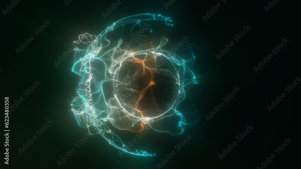 Abstract particle sphere Abstract particle sphere