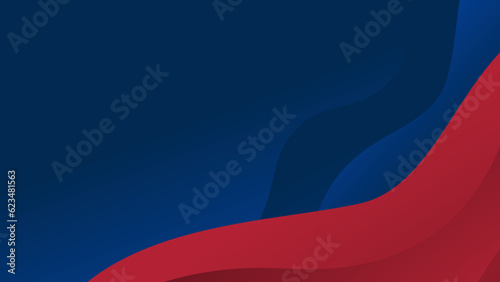 Modern liquid red abstract background. Blue and red fluid vector banner template for social media, web sites. Wavy shapes