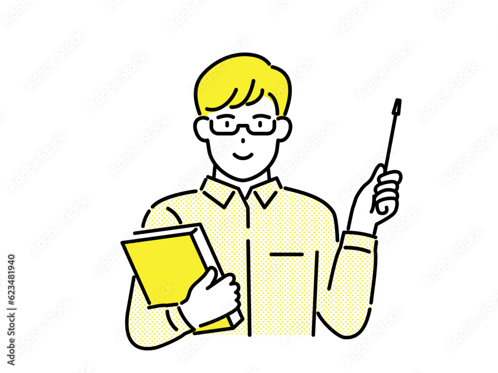 The man explaining. Education, solutions, and problem-solving concepts The man explaining. Education, solutions, and problem-solving concepts