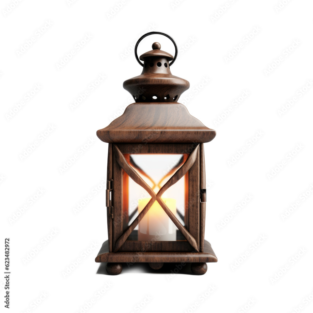 Lantern isolated on transparent background. Generative AI Lantern isolated on transparent background. Generative AI