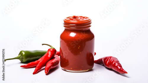 Red Hot Chili Sauce, Product Photo, White Background