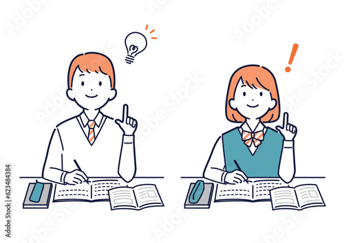 勉強中に解法がひらめいた学生の男女