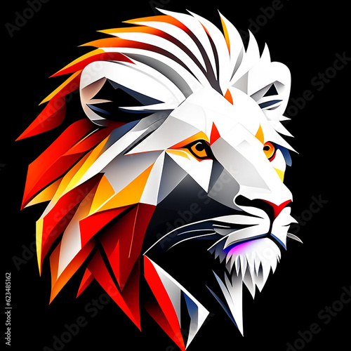 Wallpaper Mural lion head tattoo, LOGO, ART Torontodigital.ca