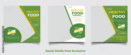Bio food social media post template
