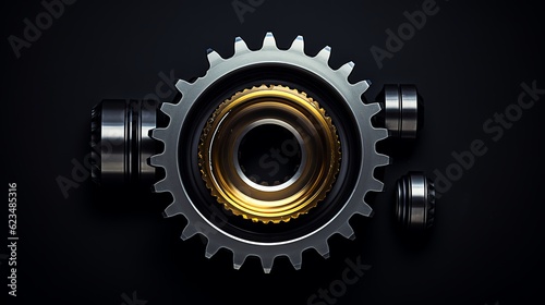 Engine gear box background, illustration for product presentation and template design.