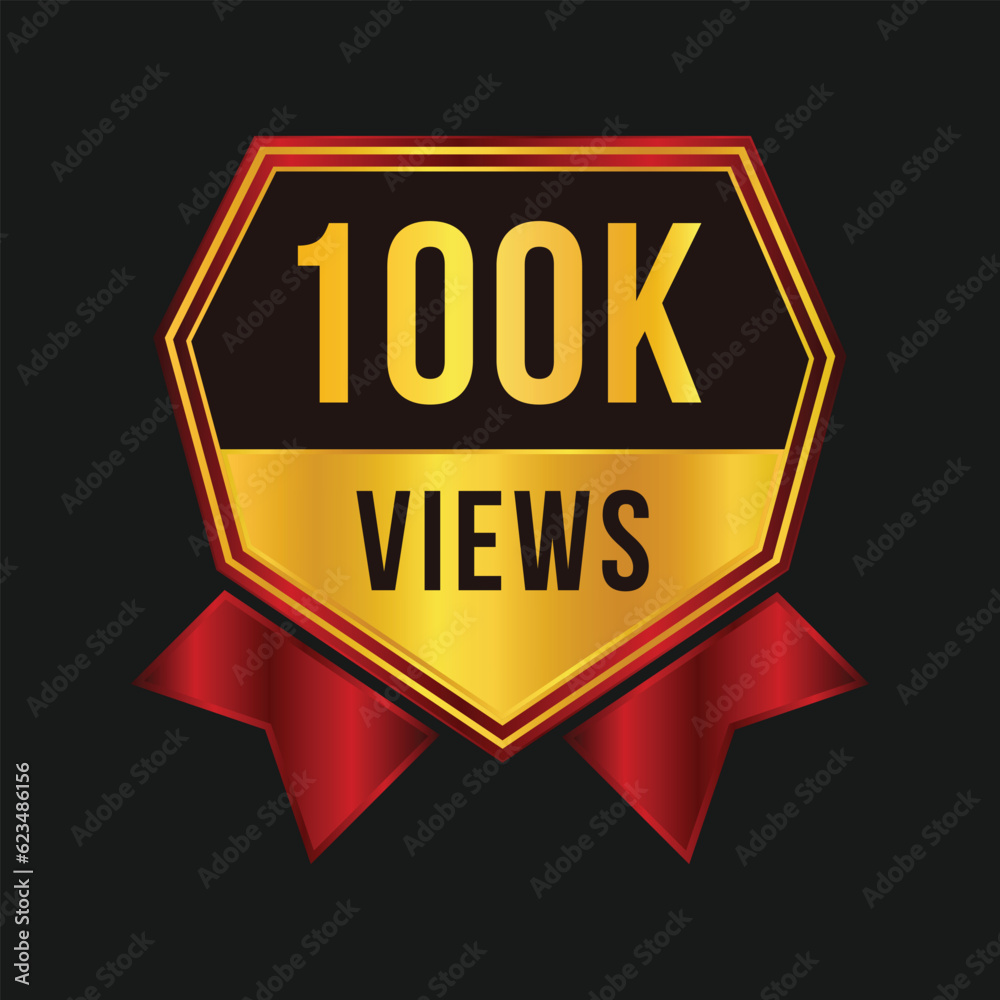 100k views celebration background design banner 100k views celebration background design banner