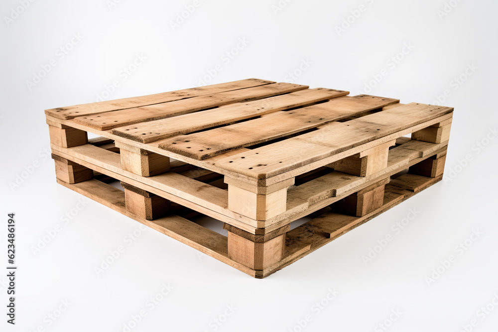 Warehouse pallets isolated on white background. Warehouse pallets isolated on white background.
