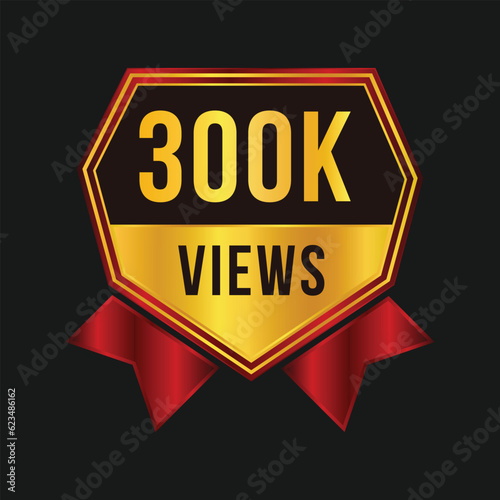 300k views celebration background design banner © Md Raihan