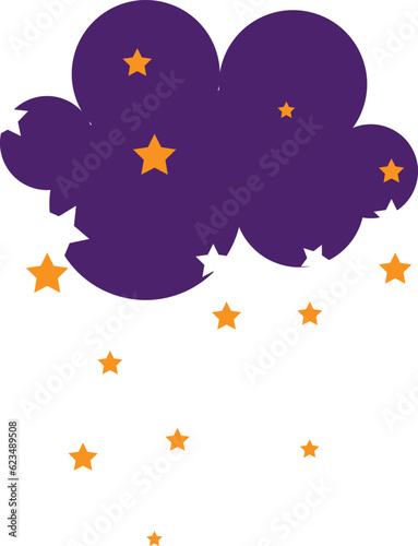 sky with clouds and stars