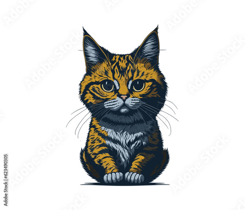 Fototapeta Naklejka Na Ścianę i Meble -  Cute cat vector illustrations, art