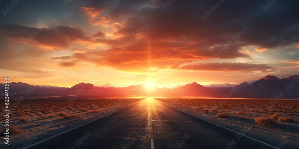 AI Generated. AI Generative. UNited states usa america nevada california arizona desert highway road trip travel wild vacation adventure by car. Graphic Art AI Generated. AI Generative. UNited states usa america nevada california arizona desert highway road trip travel wild vacation adventure by car. Graphic Art