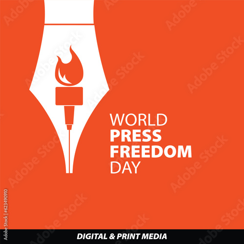 World press freedom day concept latest vector art. World Press Freedom Day to raise awareness about the importance of press freedom and the role of a free and independent media in promoting democracy.