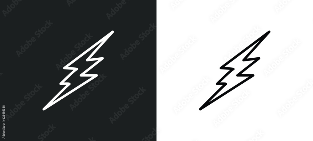 thunderbolt icon isolated in white and black colors. thunderbolt outline vector icon from weather collection for web, mobile apps and ui. thunderbolt icon isolated in white and black colors. thunderbolt outline vector icon from weather collection for web, mobile apps and ui.