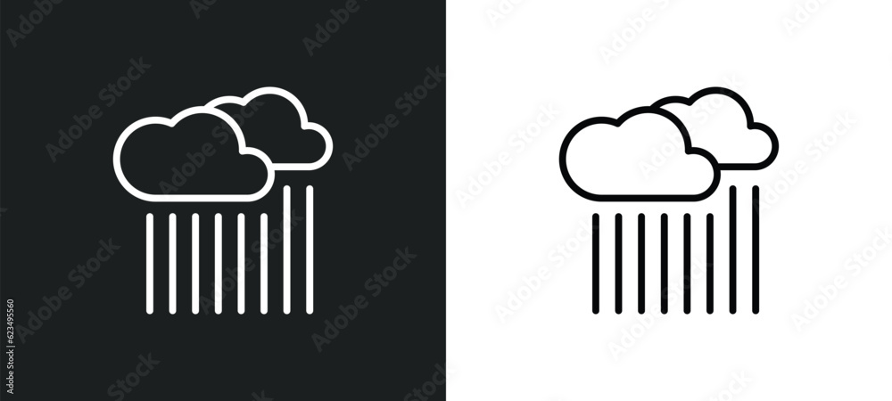 downpour icon isolated in white and black colors. downpour outline vector icon from weather collection for web, mobile apps and ui. downpour icon isolated in white and black colors. downpour outline vector icon from weather collection for web, mobile apps and ui.