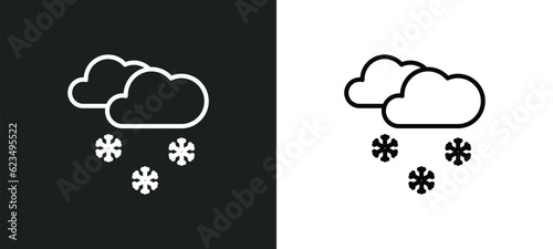 ice pellets icon isolated in white and black colors. ice pellets outline vector icon from weather collection for web, mobile apps and ui.