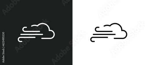 gust icon isolated in white and black colors. gust outline vector icon from weather collection for web, mobile apps and ui.