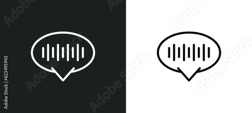 voice message icon isolated in white and black colors. voice message outline vector icon from user interface collection for web, mobile apps and ui.