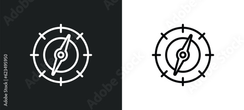 navigator icon isolated in white and black colors. navigator outline vector icon from user interface collection for web, mobile apps and ui.