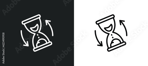 waiting icon isolated in white and black colors. waiting outline vector icon from user interface collection for web, mobile apps and ui.