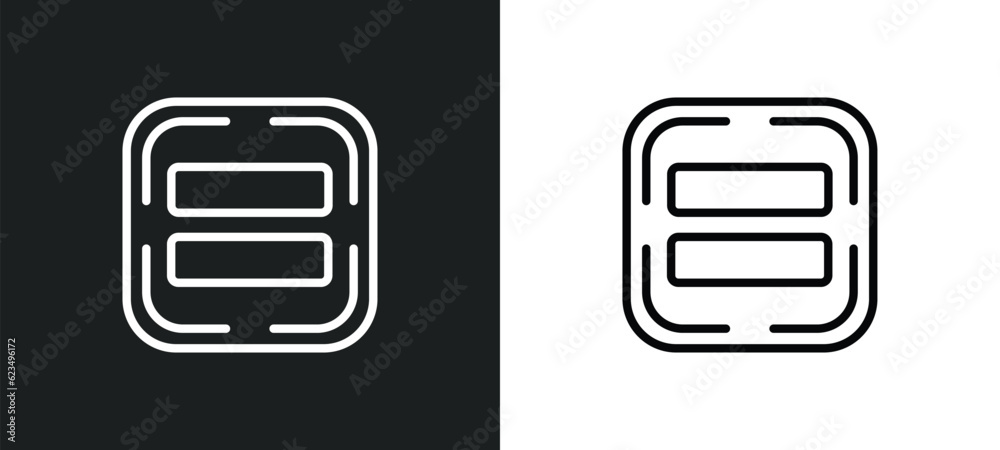 equal icon isolated in white and black colors. equal outline vector icon from user interface collection for web, mobile apps and ui.